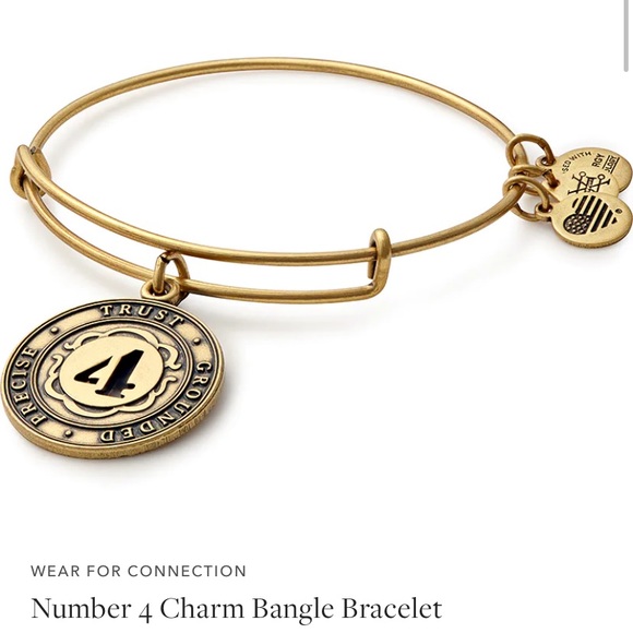🆕“4” Numerology Bracelet - Alex and Ani - Gold - NEW - Four - Picture 4 of 4